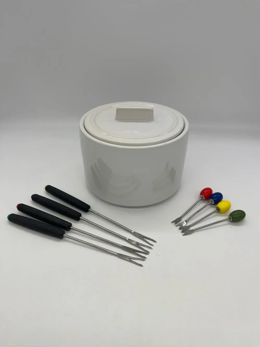 Pier 1 Stoneware Fondue Set